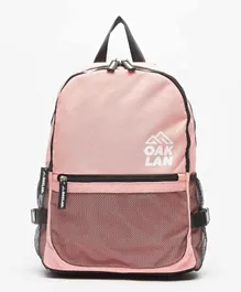 Oaklan by ShoeExpress Logo Print Backpack Pink - 15.7 Inch