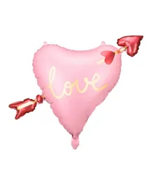 PartyDeco Heart with Arrow Foil Balloon - Pink