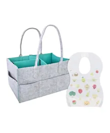 Star Babies Diaper Caddy Organizer With 20 Disposable Bibs