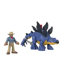 Jurassic World Stegosaurus & Dr. Grant Posable Figure Set - 2 Pieces