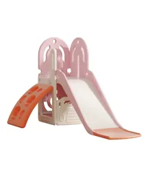 Lovely Baby Slide With Climbing Wall - Pink