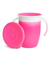 Munchkin Miracle 360° Trainer Cup with Lid 207mL - Pink