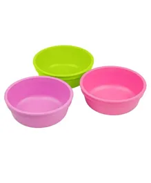 Re-play Recycled Packaged Bowls Pack of 3 Butterfly - Purple Lime Green and Pink