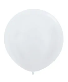 Sempertex Round Latex Balloons Satin White - Pack of 2