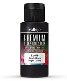 Vallejo Premium Airbrush Color 62.079 Candy Black - 60mL