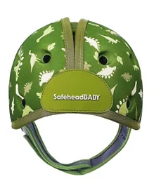 SafeheadBABY Soft Protective Headgear Dino - Green