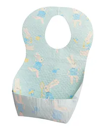 Mideer Disposable Baby Bibs Blue Bunny - 20 Pieces