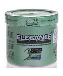 Elegance Triple Action Hair Gel Green - 1000 ml