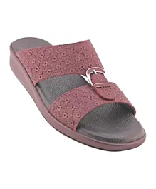 Barjeel Uno Traditional Leather Arabic Sandals - Pink