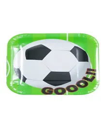 Italo Party Disposable Square Plate  Football - Green
