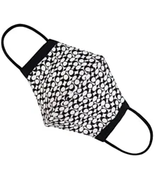 ProMax 100% Cotton Ladies Face Mask Protective 3 layer Reusable mosaic- Black and White