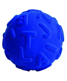 Rubbabu Soft Baby Educational Toy Alphalearn Ball Uppercase - Blue