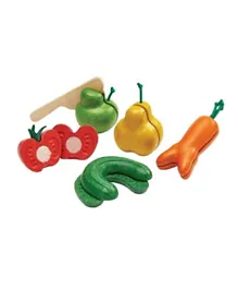 Plan Toys Wooden Wonky Fruit & Vegetables - Multicolour
