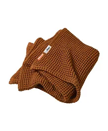 Done By Deer Waffle Blanket - Mustard