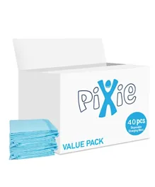Pixie Disposable Changing Mats Value Pack 40 Pcs - Blue