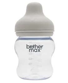 Brother Max PP Anti-Colic Extra Wide Neck Feeding Bottle Grey - 160 ml