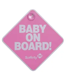 Safety 1st Baby On Board Sign - Pink