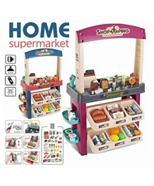 Little Angel Home Supermarket Ice Cream Scan Desk Playset Multicolor - 55 Pieces
