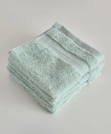 HomeBox Air Rich Face Towel Set Green - 4 Pieces
