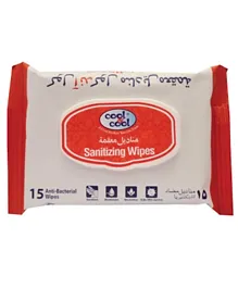 Cool & Cool Sanitizing Wipes - 15 Wipes