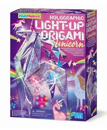4M Kidzmaker Holographic Light Up Origami Unicorn