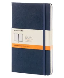 MOLESKINE Classic Ruled Paper Notebook Hard Cover and Elastic Closure - Sapphire Blue