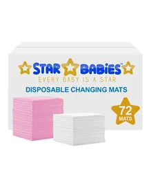 Star Babies Disposable Changing Mats - 72 Pieces