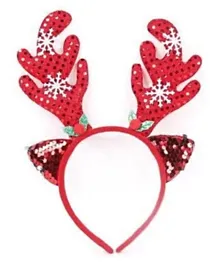 Brain Giggles Reindeer Antler Headband - Red