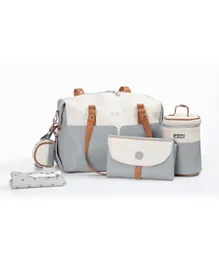 Jikel Diaper Bag With Changing Mat & Bottle Storage - Grey