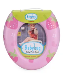 Babyhug Soft Cushioned Baby Potty Seat Strawberry Print - Pink