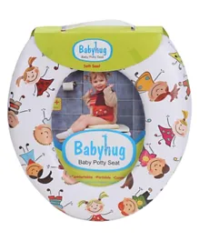 Babyhug Soft Cushioned Baby Potty Seat Multiprint - White
