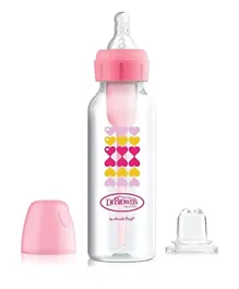 Dr. Brown's Wide Neck Transition Baby Bottle Pink - 250 ml