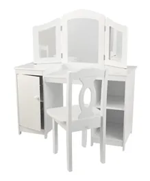 KidKraft Wooden Deluxe Vanity Table & Chair - White