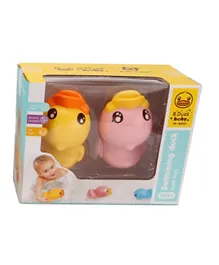 B Duck  Wind-up Swimming Duck Toys 2 Pack - Yellow & Pink