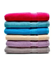 RISHAHOME 100% Cotton Bath Towel Set - 6 Pieces