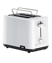 Braun Breakfast Toaster with 2 Slot 900W HT1010WH -  White