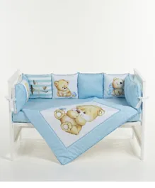 Monnet Baby Teddy Newborn Bedding Set - Blue