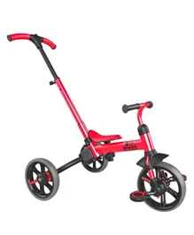 Yvolution Y Velo Flippa 4-in-1 Toddler Trike to Balance Bike Push Trike - Red