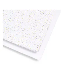 Snuz Spots Cotbed Sheets - Pack of 2