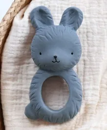 A Little Lovely Company Teething Ring - Bunny Charcoal Blue