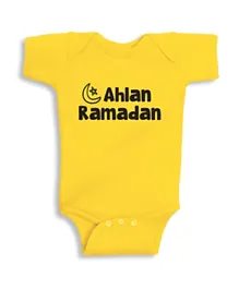 Twinkle Hands Ahlan Ramadan Bodysuit - Yellow