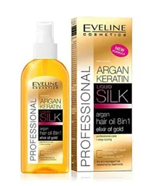 EVELINE 8 in 1 Argan + Keratin Hair Oil - 150mL