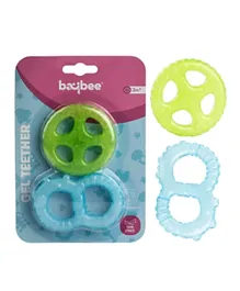 BAYBEE Natural Gel Silicone Teether - 2 Pieces