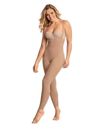 Mums & Bumps Leonisa Invisible Body Shaper with Leg Compression and Butt Lifter - Nude