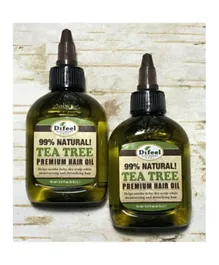 Difeel 99% Natural Castor Premium Hair Oil 75mL each  - Pack of 2