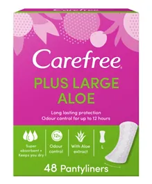 Carefree Plus Large Aloe Panty Liners - Pack of 48