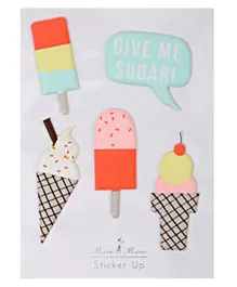 Meri Meri Ice Creams Plastic Stickers Pack of 5 - Multicolour