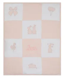 Little IA Organic Cotton Bunny Quilted Blanket