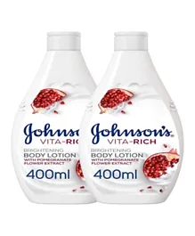 Johnson's Vita-Rich Brightening Body Lotion 400ml - Pack of 2