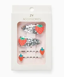 Zippy Girl Hair Pins & Barrettes Set - Strawberry